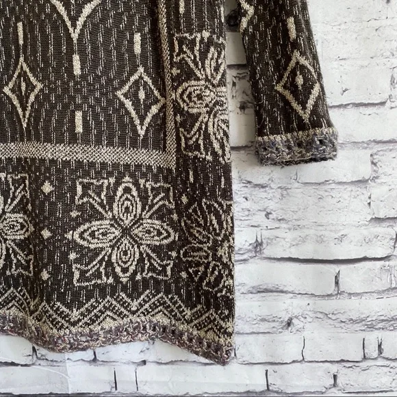 Free People Kai Pom Pom Hooded Cardigan in Brown - Picture 7 of 8